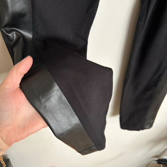 Old Navy Black 'Leather' Stripe Leggings - Picture 4 of 6